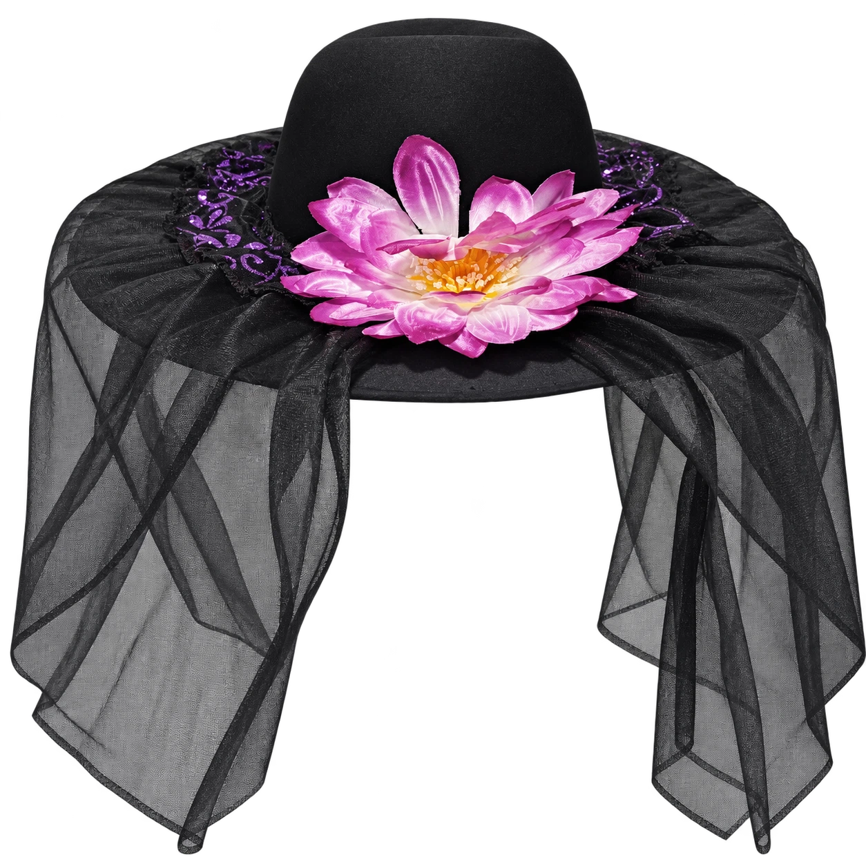 Sombrero Catrina Con Flor